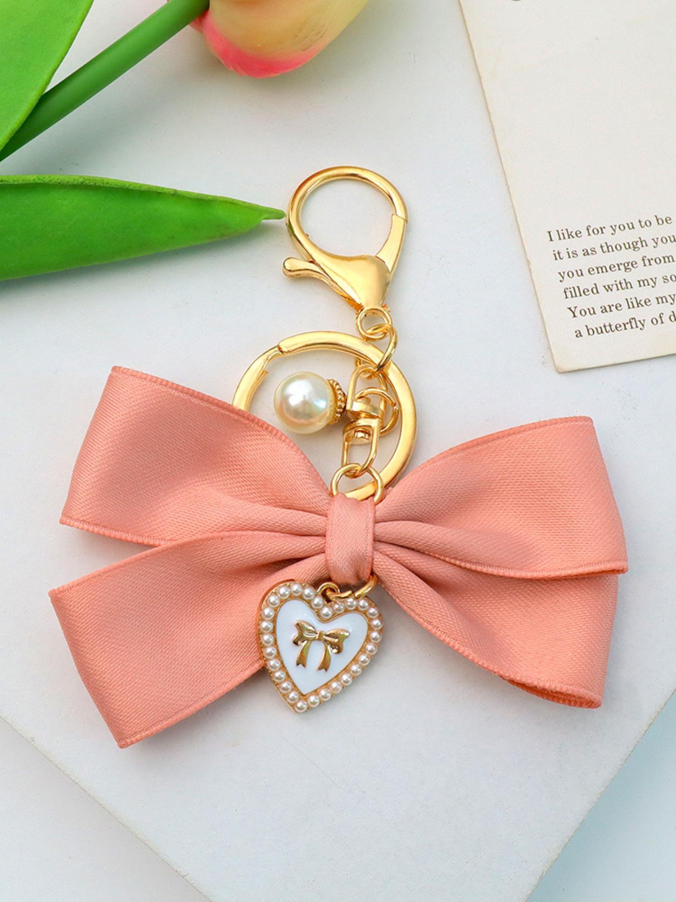 Women's Elegant Bowknot Design Bag Charm, Cute Trendy Bag Keychain, Fashionable Bag Decoration for Women Daily & Car Key Decor