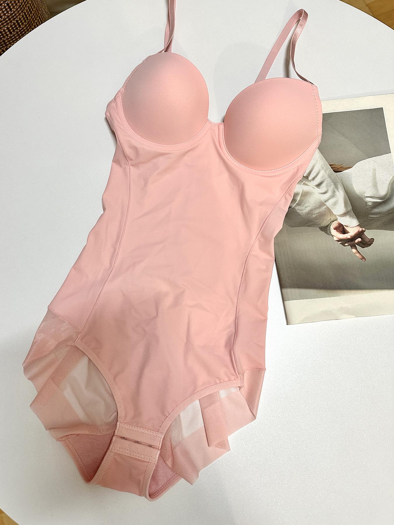 Slimming Bodysuit Shapewear with Bra, Adjustable Straps and Hook Closure, Lightweight Shaping Underwear for Women, Perfect for Evening Gowns