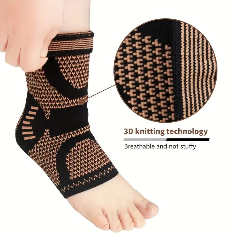 2pcs Neutral Copper Ankle Support Socks, Compression Support, Ankle Stabilizing Socks, Suitable for Sports, Day and Night Use, Foot Protection
