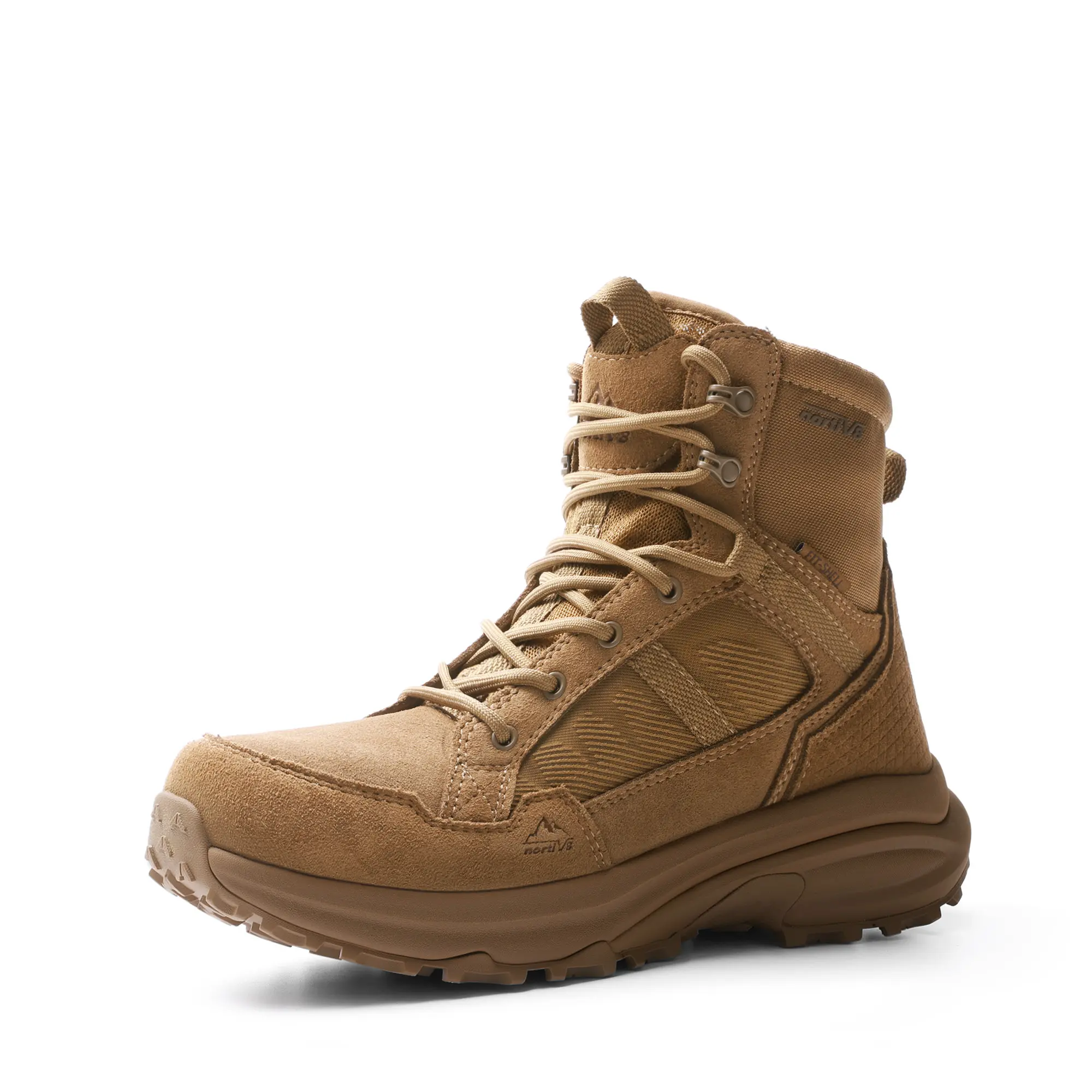 NORTIV 8 Men's Breathable Lightweight Tactical Combat Boots - Side Zipper, EVA Rubber Sole, Jacquard Fabric, Supercritical Foam Cushion, Non-Slip Work & Combat Hiking Footwear