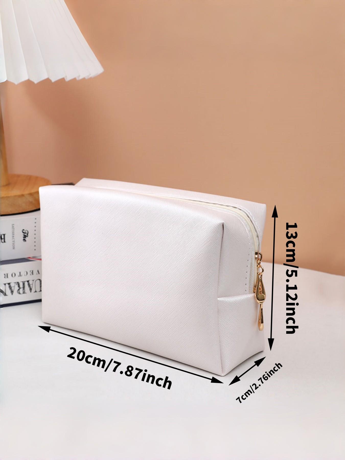 Portable Travel Makeup Bag, Large Capacity Waterproof PU Cosmetic Case, Cosmetics Organizer, Vacation Storage, Durable and Convenient Design