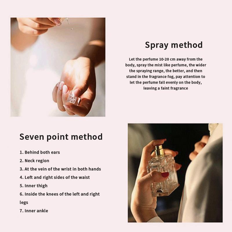 50ML Women's Perfume, Long-Lasting Fresh Rose Scent, Elegant Ladies' Fragrance Gift, Trendy Party and Daily Use, Portable and Happy Mood, Floral Scents Perfume