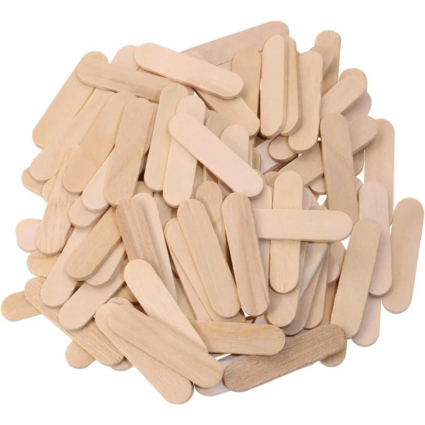 100 Pcs 1.6x0.4inch Mini Bulk Wood Craft Sticks, Small Natural Wooden Sticks for DIY Art, Christmas Halloween Ornaments, Crafting Home Painting Projects