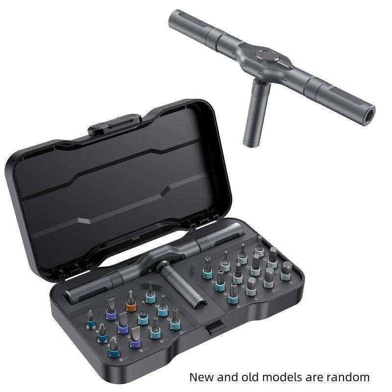 SEESE 24-in-1 DIY Screwdriver Set, 1 Set Switchable Magnetic Ratchet Screwdriver with Compact and Portable Design, Versatile Home Repair Tool Box