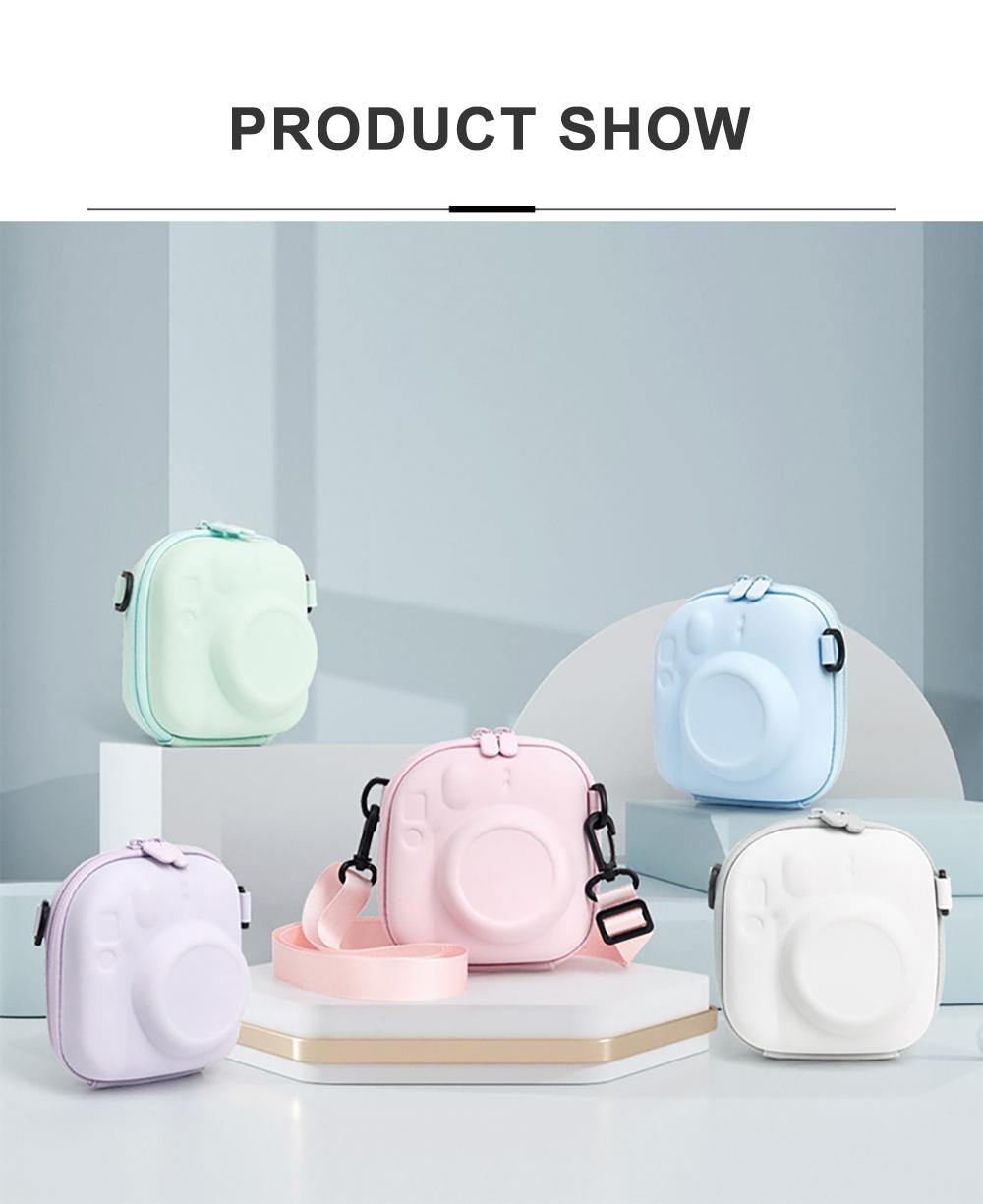 For Fujifilm Instax Mini 7+ 8/9/11/12/13/40 EVA Universal Hard Case Storage Bag Polaroid Camera Bag Shell with Shoulder Strap Photography Camera Accessories