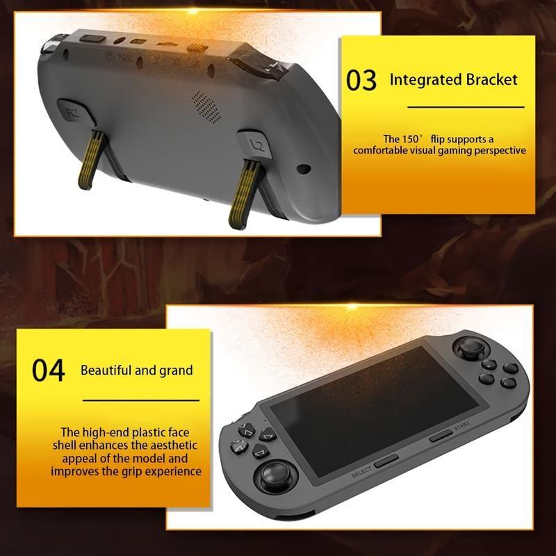 Sf3000 Retro Game Console 64GB, Handheld Video Game Machine, 20000+ Games, 4.5 Inch HD Screen, TV Output, 3D Dual Joystick, Perfect Gift