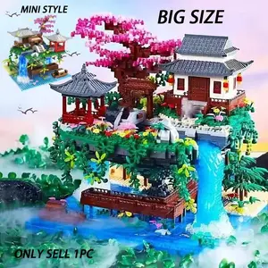 2705pcs Peach Pool Building Set, 3D Stereo Model, Multicolor Bricks, Creative Building Blocks, Abs Material, Creative Decoration, Adult Stress Relief Toy, Building Block Sets