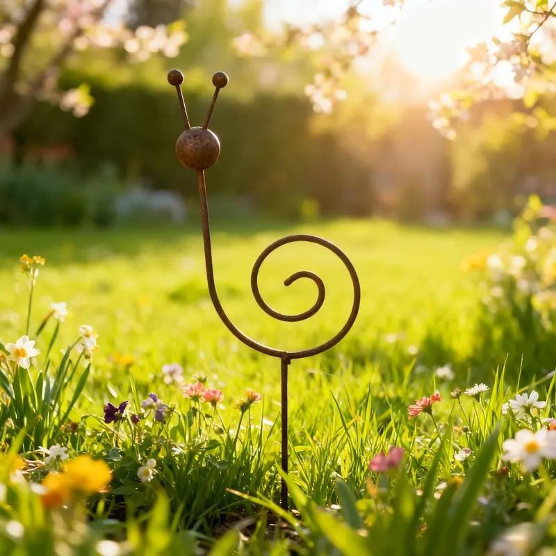 Rusty Metal Snail Plant Support, Minimalist Garden Ornament, Retro Snail Statue for Yard, Lawn & Garden Decor, Perfect Gift Rusty Metal Snail Plant Support, Minimalist Garden Ornament, Retro Snail Statue for Yard, Lawn & Garden Decor, Perfect Gift
