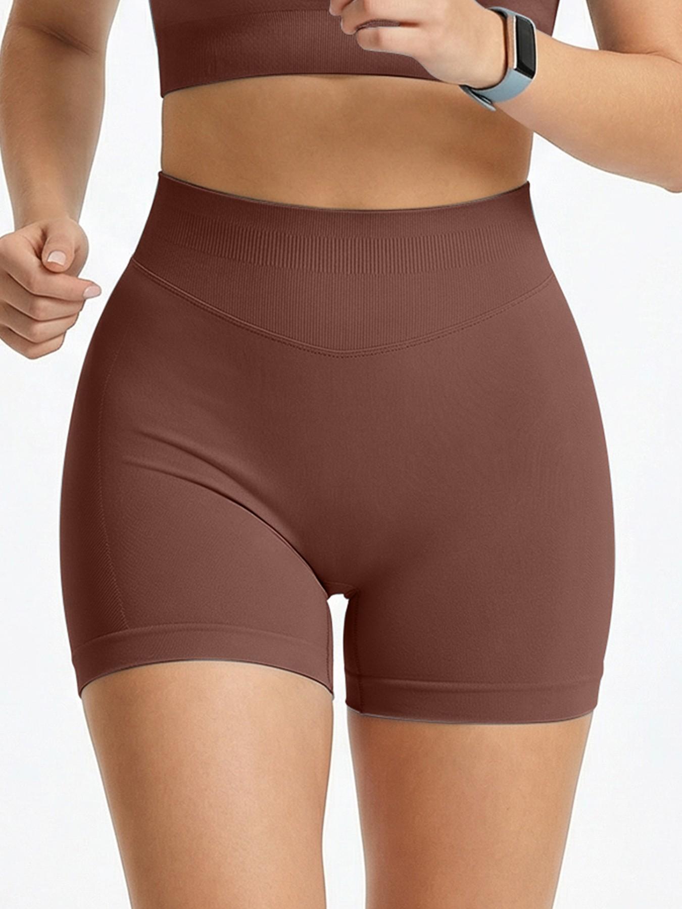 Women's Comfortable Seamless Shorts, Tummy Control Anti-Irritation Design, Casual Daily Sports Fitness Wear, All Seasons