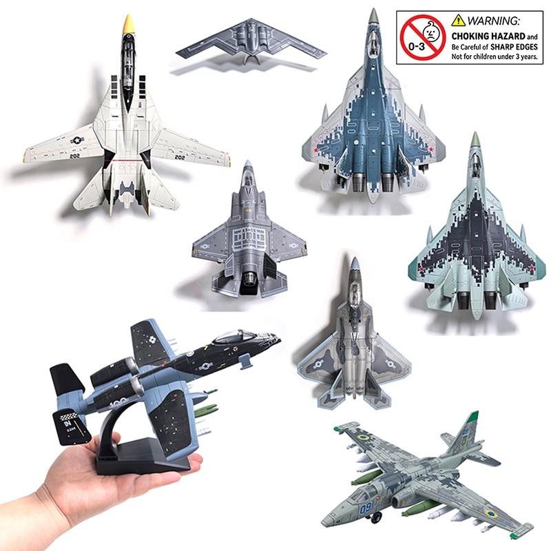 1:72 Scale Fighter Jet Building Blocks, Plastic Building Blocks, Us F22 F35 F14 B2 Stealth Aircraft, Russian Su-35 Su-57 Model, Perfect Birthday Gift Toy