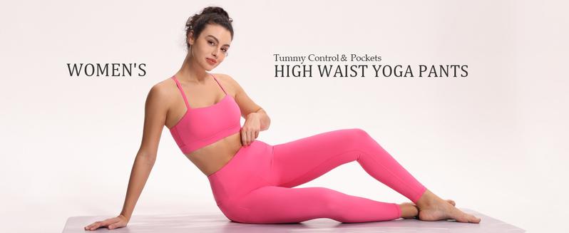 THE GYM PEOPLE Tummy Control Workout Leggings High Waist Athletic Yoga Pants for Women Running