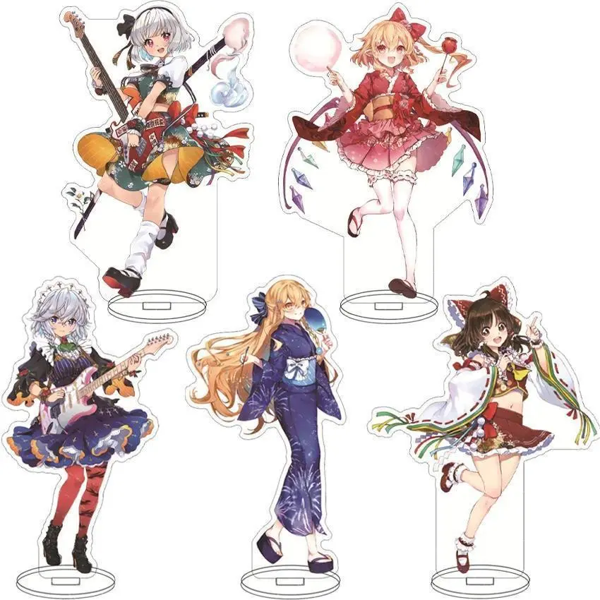 2026 New hot item 16CM Anime Game Figure Touhou Project‌ Kirisame Marisa Hakurei Reimu Izayoi Sakuya Flandre Scarlet Cos Acrylic Stand Ornaments