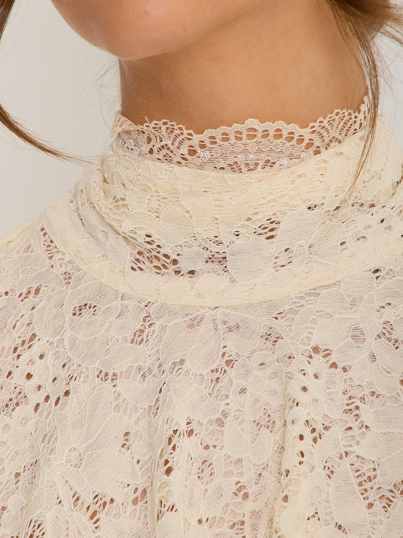 Cream Lace Half-Neck Cape Short Sleeve Top, Loose Batwing Sleeves, French Style, Chic, Versatile for Multiple Occasions