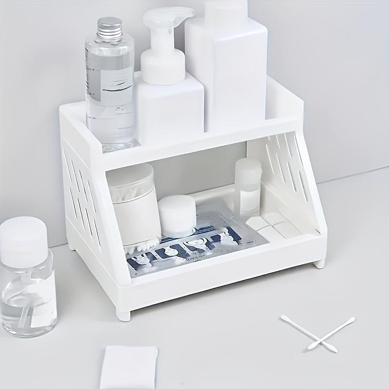 1pc Desktop Storage Rack, Multi-Layer Plastic Organizing Shelf for Cosmetics and Jewelry, Versatile Bathroom and Kitchen Home Organizer, Multilayer Storage, Home Decor Organiser