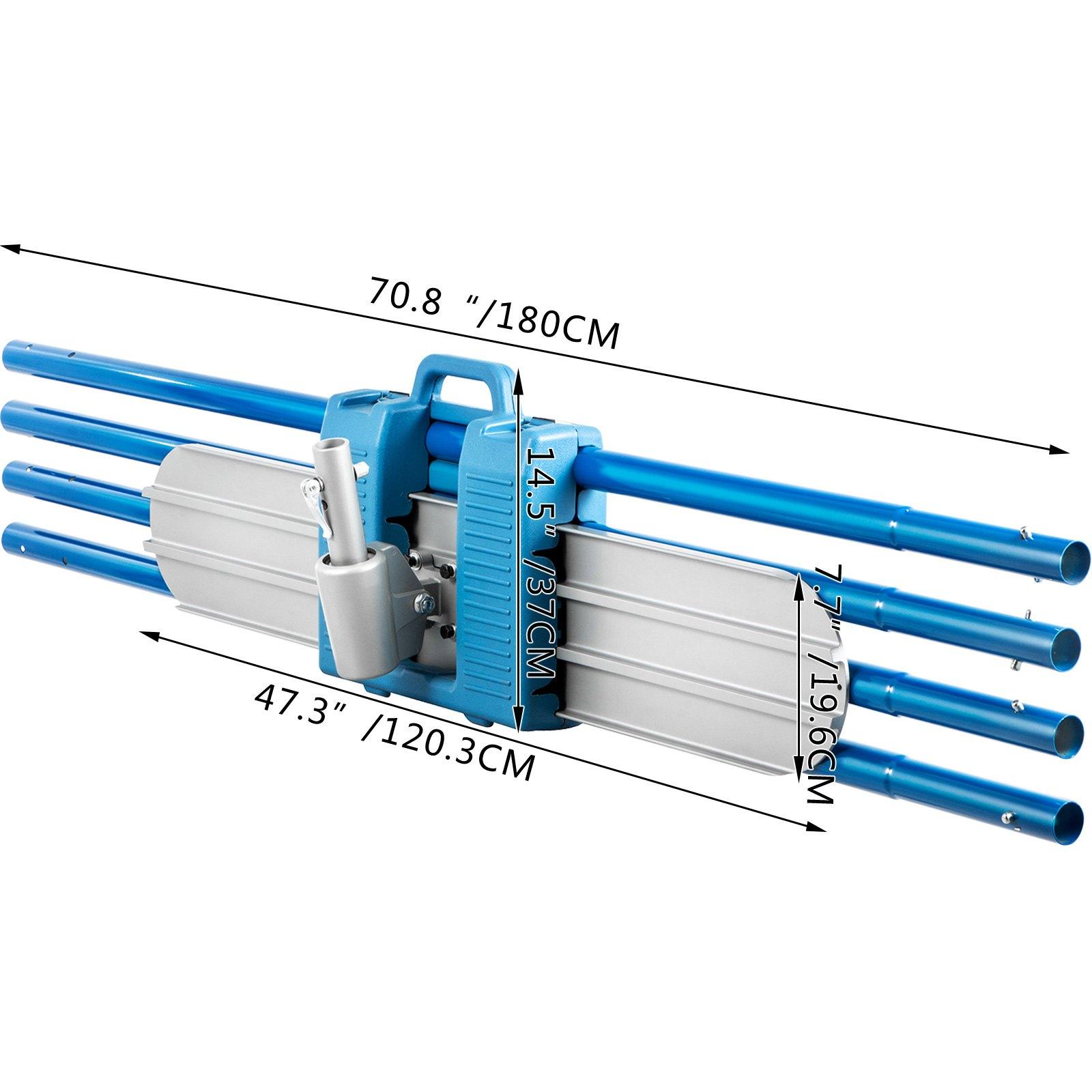 【Father's Day gift】VEVOR Bull Float Magnesium Concrete Float 48 x 8\" Round End Concrete Float Tool Cement Tool Bull Concrete Kit Bull Float with 4 Float Handle Bull Float Bracket Concrete Tools Finishing Bull Float