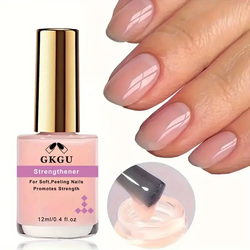 2pcs Natural Pink Nail Enhancer, Nail Strengthener Decorate Natural Nails, Natural Jelly Color Nail Care