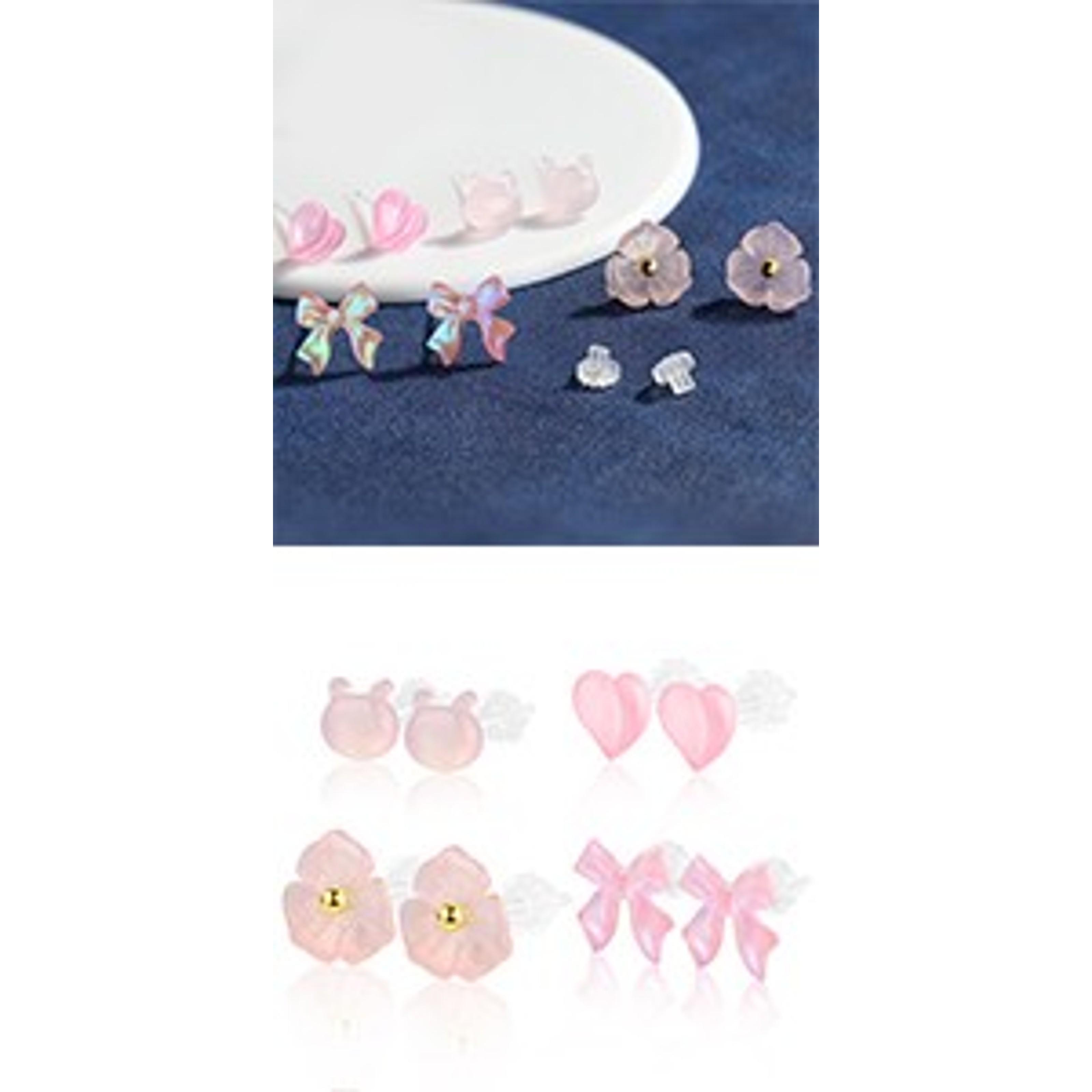 200pcs Hypoallergenic Clear Plastic Earring Studs + 200pcs Earring Backs – 18G Retainers for Sports, Surgery, Work & Sleeping – Transparent 2-Compartment Storage Box