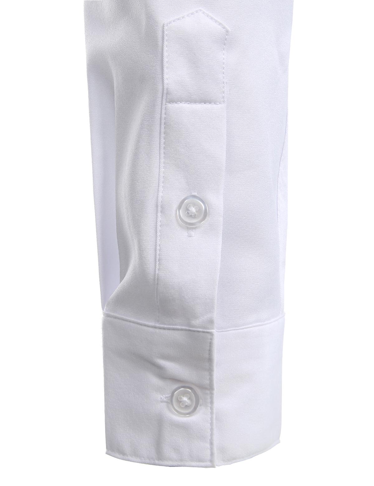 ZEROYAA Mens Hipster Solid Slim Fit Long Sleeve Mandarin Collar Dress Shirts Polyester Fabric Stylish Casual Business Shirt