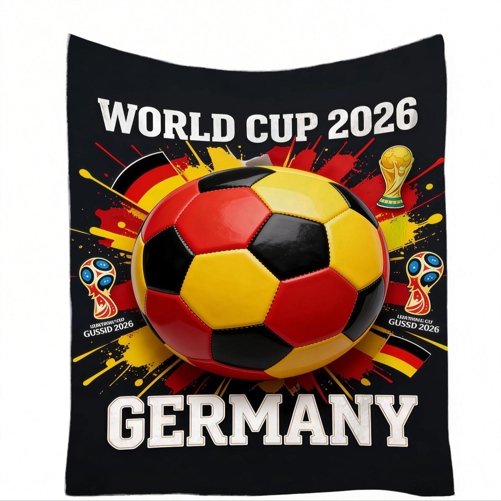 World Cup National Theme Football Decor Blanket, Sofa Cover, Nap Blanket, Air Conditioning Blanket, Perfect for World Cup Parties, Sports Bars, Outdoor Camping