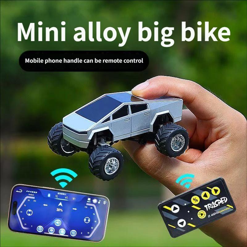 Tesla Pickup Remote Control Off-Road Vehicle, 1:64 Scale, High-End Alloy Plastic Anti-Drop Design, USB Rechargeable, Kids Holiday Gift