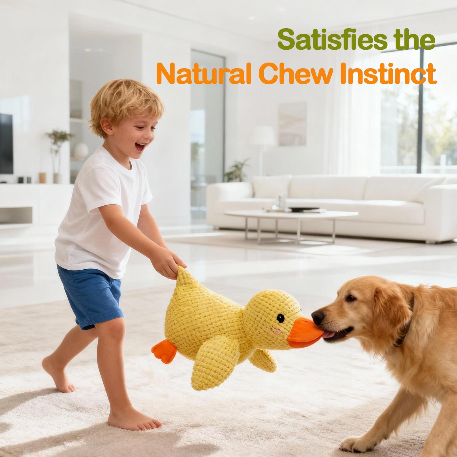 Dono Squeaky Dog Chew Toy,2025 New Interactive Duck Toy with Quack Sound for Dogs Teeth, Soft Stuffed.The perfect, durable companion for dogs of all breeds and sizes.(Yellow) Dono Squeaky Dog Chew Toy,2025 New Interactive Duck Toy with Quack Sound for Dogs Teeth, Soft Stuffed.The perfect, durable companion for dogs of all breeds and sizes.(Yellow)