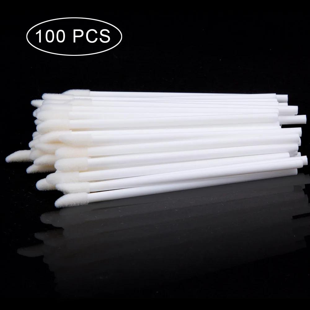 50/100pcs Disposable Lip Lint-Free Applicators, Lipstick Testers Wands, Makeup Lip Brushes, Beauty Tool for Smooth Application