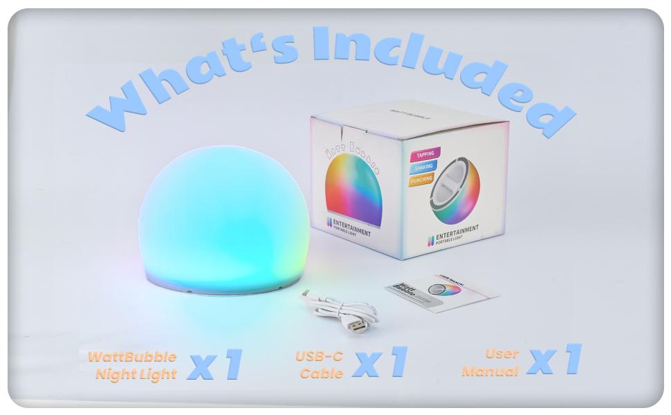 Wattbubble Squishy Egg Night Light Pro for Kids, Soft Egg Light with 29 Colors, Interactive Tap Light Stress Relief, Fidgets Toys, 5 Levels Brightness, Auto-dim in 30 Minutes, BPA-Free Silicone, LED Sensory Light Ball, 2026 New Year Gifts for Kids