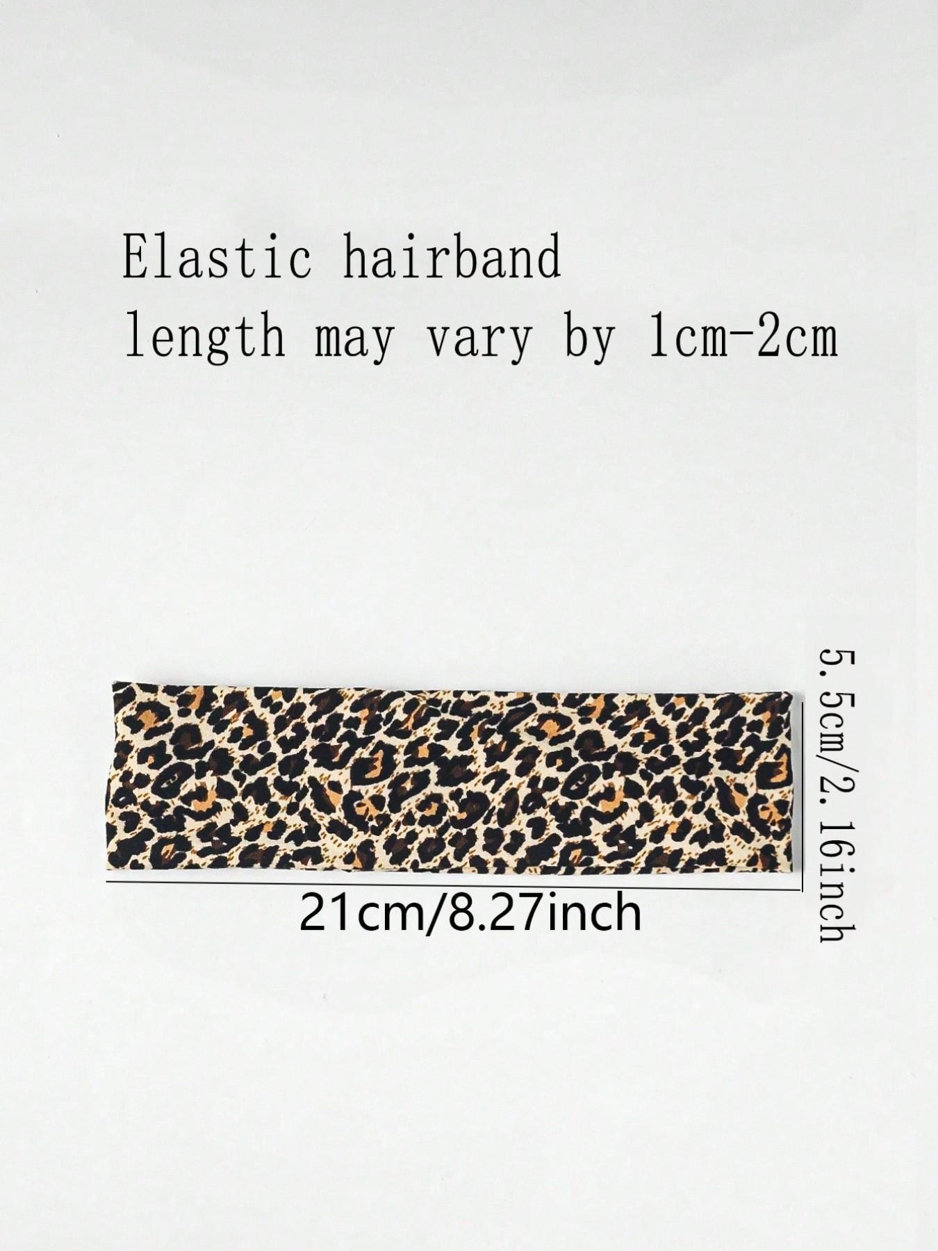 Women's Satin Leopard Print Hairband Set, Daily Wear Headscarf Sweatband, Autumn Winter Fashion Accessory, Elegant Women's Scarves, Chic Headbands