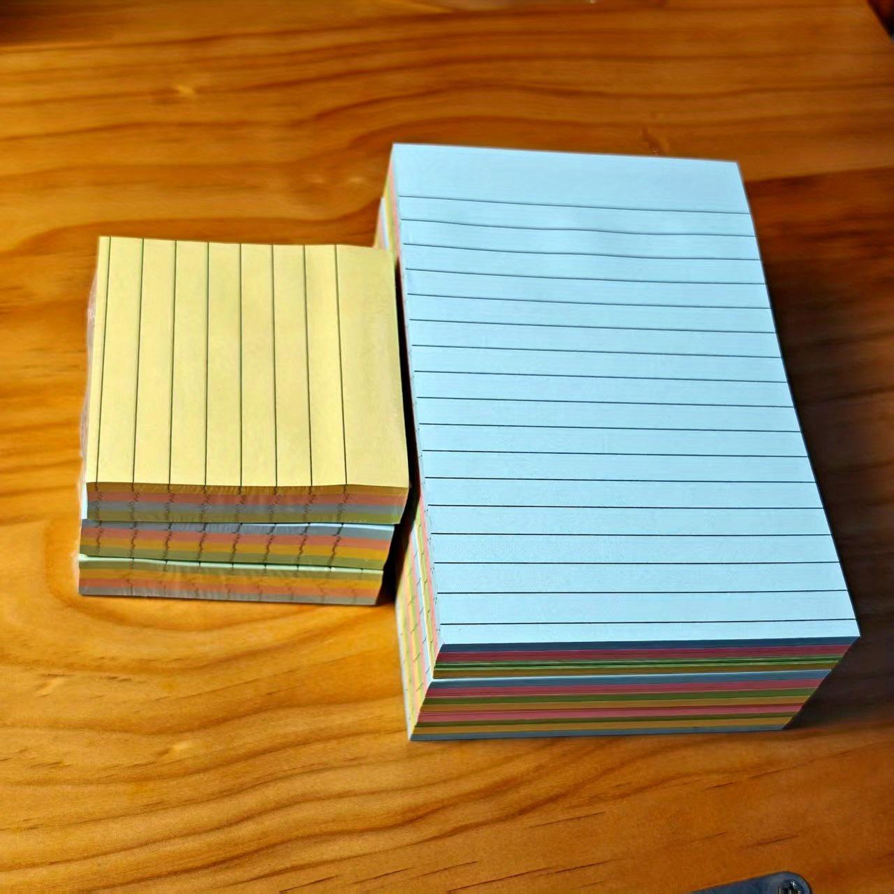 2 Books 400 Sheets Multicolor Sticky Notes, Portable Adhesive Labels for Students and Office Workers, Self-Adhesive Stickers, Office Supplies