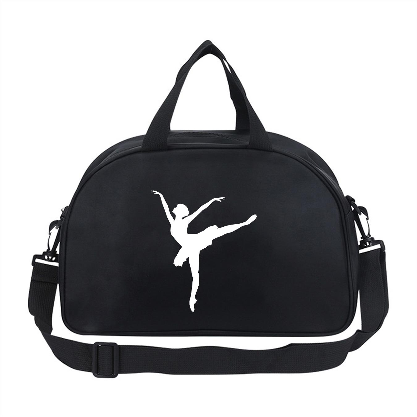 Dance Print Waterproof Dance Bag, Large Capacity Ballet Practice Bag, Shoulder Crossbody Bag, Yoga Fitness Bag, All Seasons