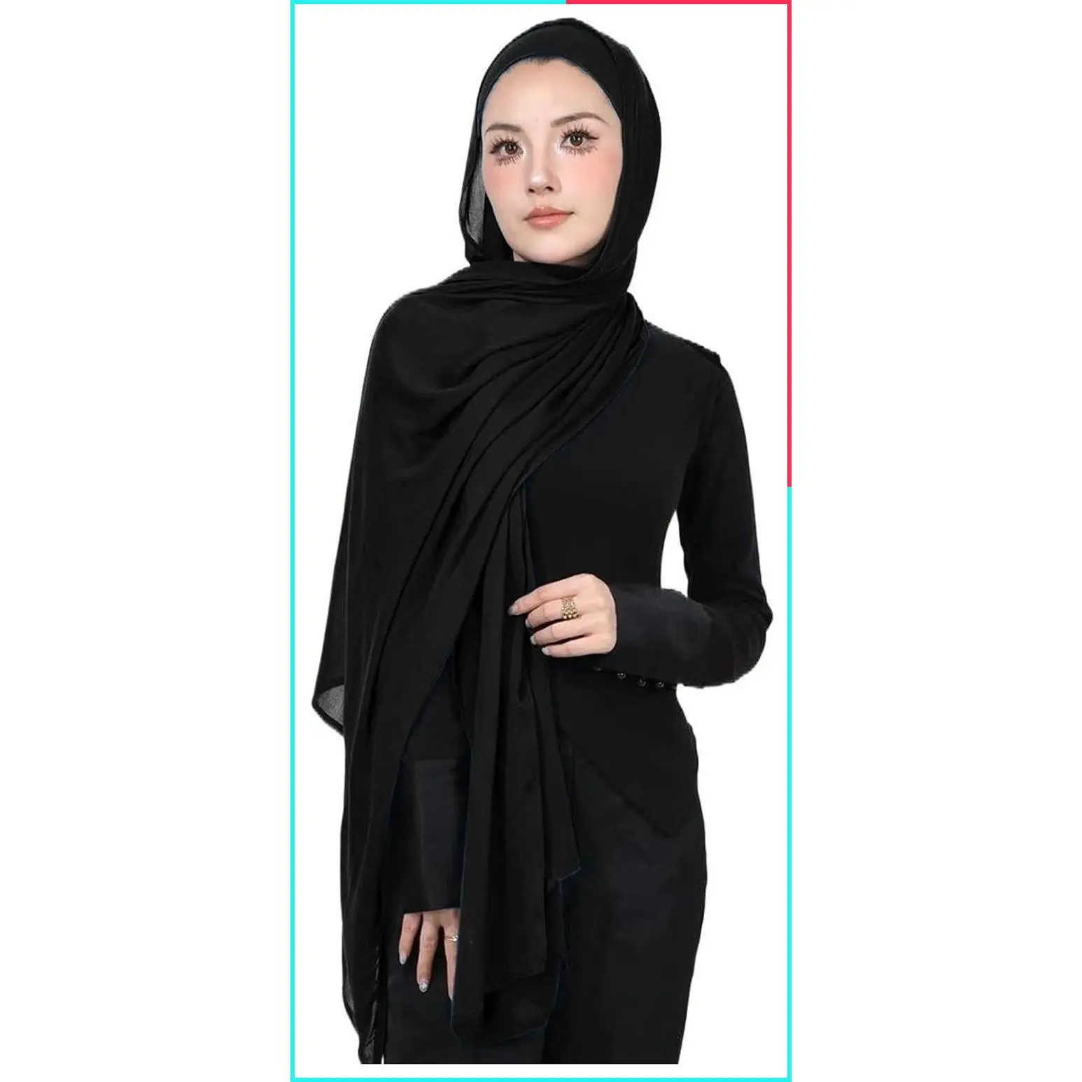 Women's Modal Cotton Hijab Scarf Set with Undercap