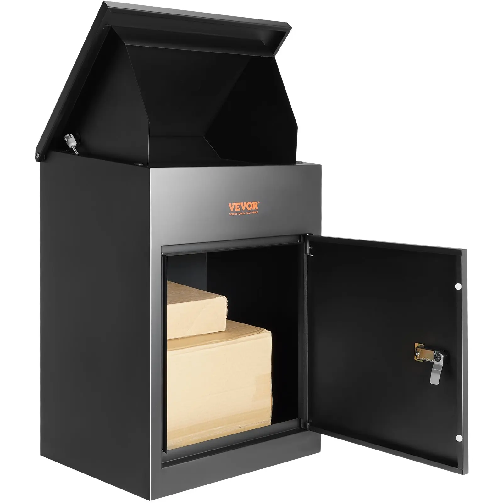 【toolupgrade】VEVOR Galvanized Steel Rectangular Mail Delivery Box, Extra Large Size Wall-Mounted Mailbox with Coded Lock, 17.3"x13.8"x22.8", Anti-Theft Baffle, IPX3 Waterproof for Porch, Curbside