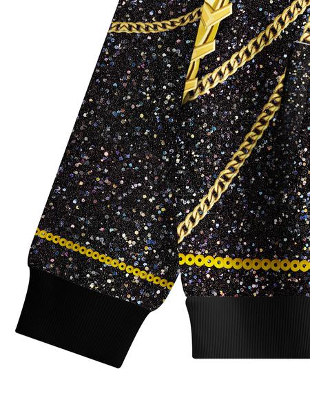 Girls' Long Sleeve Jacket 120-160 Cm, Trendy Kpop Style for Singing & Dancing Performances, Unique Starlight Role Play Costume Gift, Zip Up Coats