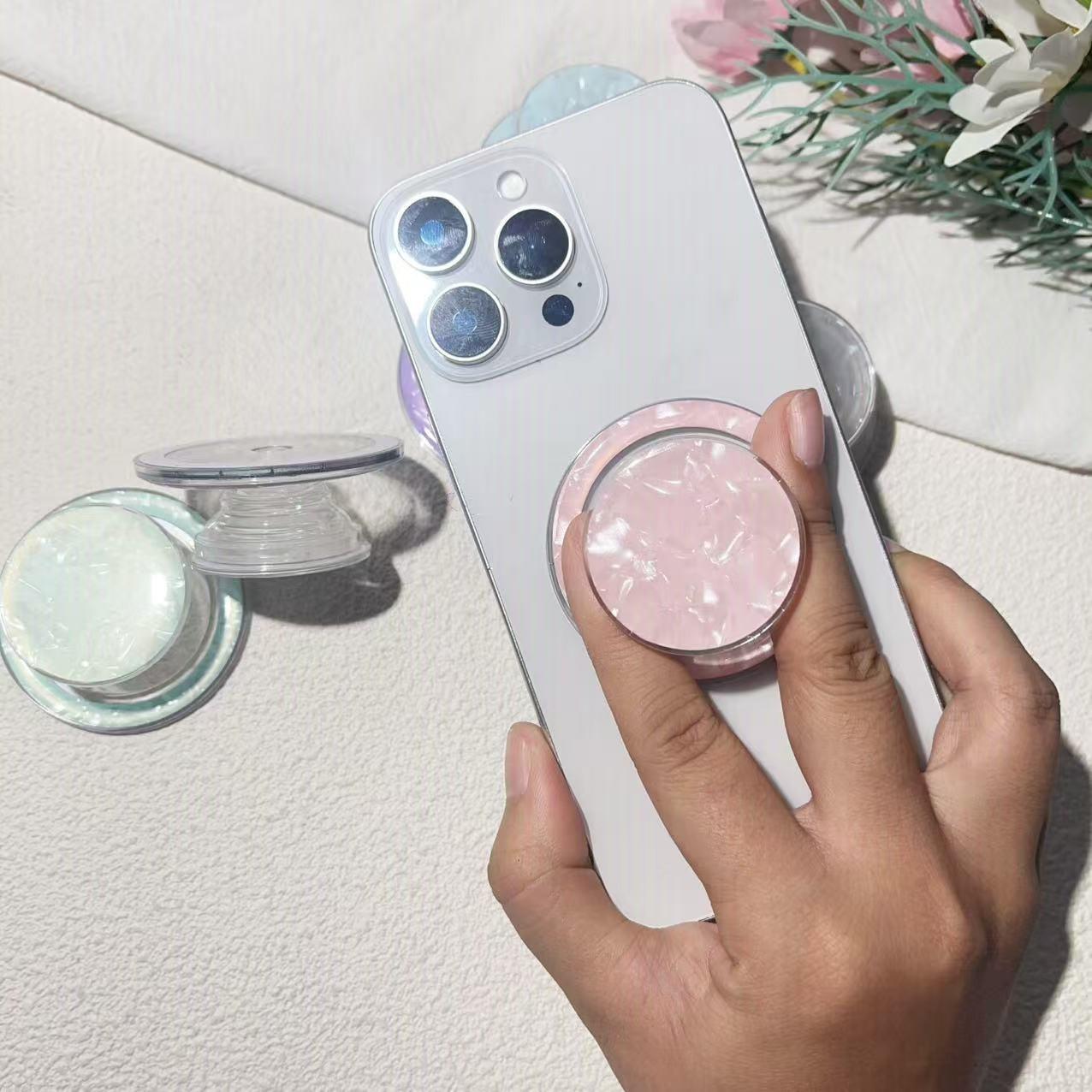 Magsafe Magnetic Phone Holder, Vibrant Shell Texture, High Aesthetic Design, Secure Grip, Compatible with All Smartphones