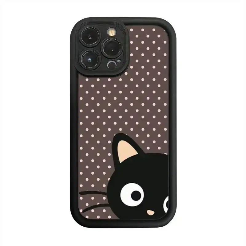Kawaii Cartoon Chococat Design Shockproof Protective Case for iPhone 18ProMax-11, Dual Layer TPU+Silicone Casing, Soft Touch Cover, Rubberized Grip, Drop Proof Protector, Responsive Buttons, Camera Guard, Cellphone Accessory for Cat Enthusiasts, Devices
