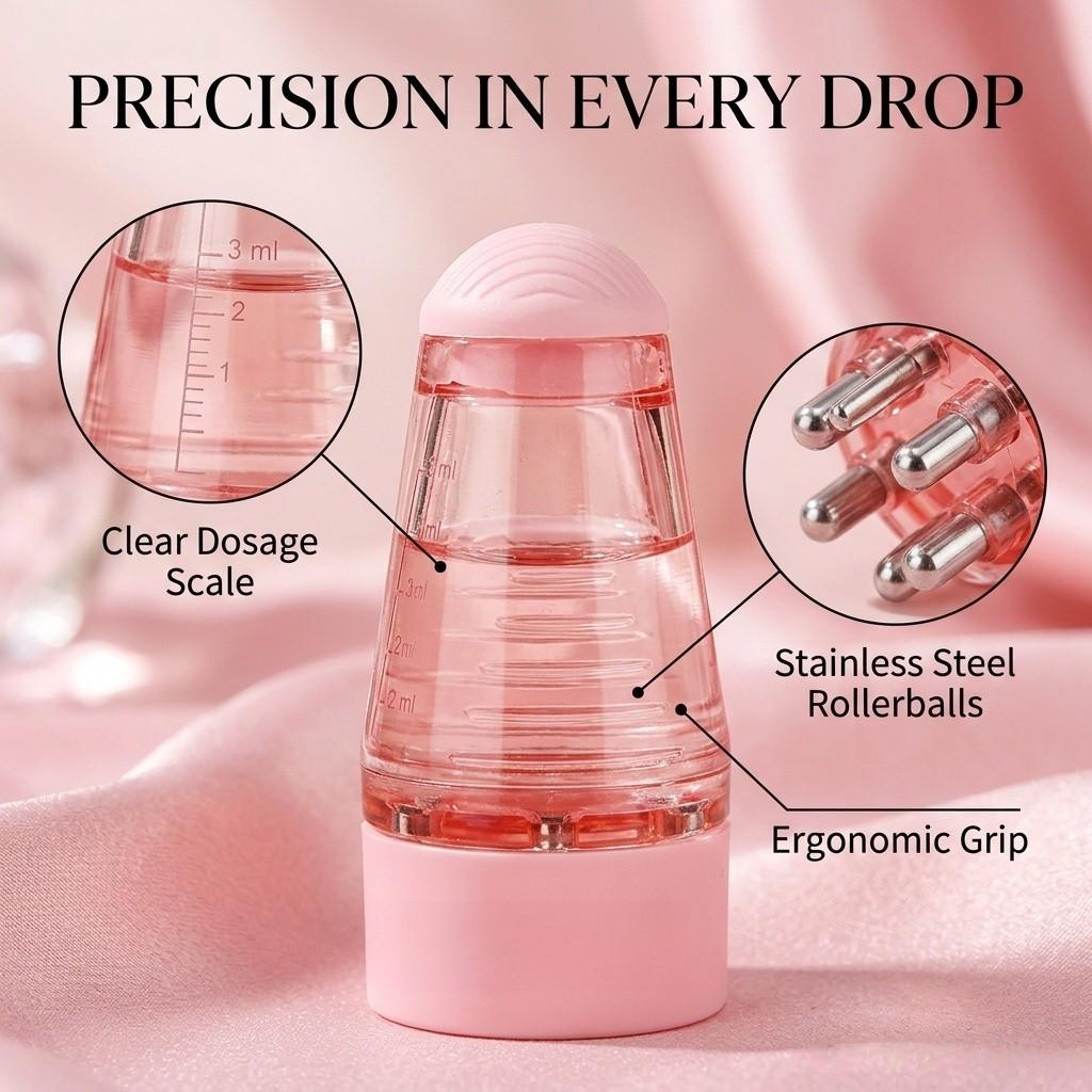 Scalp Applicator Roller with Massage – Precision Hair Growth Serum Applicator for Oily, Dandruff & Hair Loss Care, 2-in-1 Roll-On Scalp Massager, Boosts Absorption, No Waste, Portable for Daily & Travel
