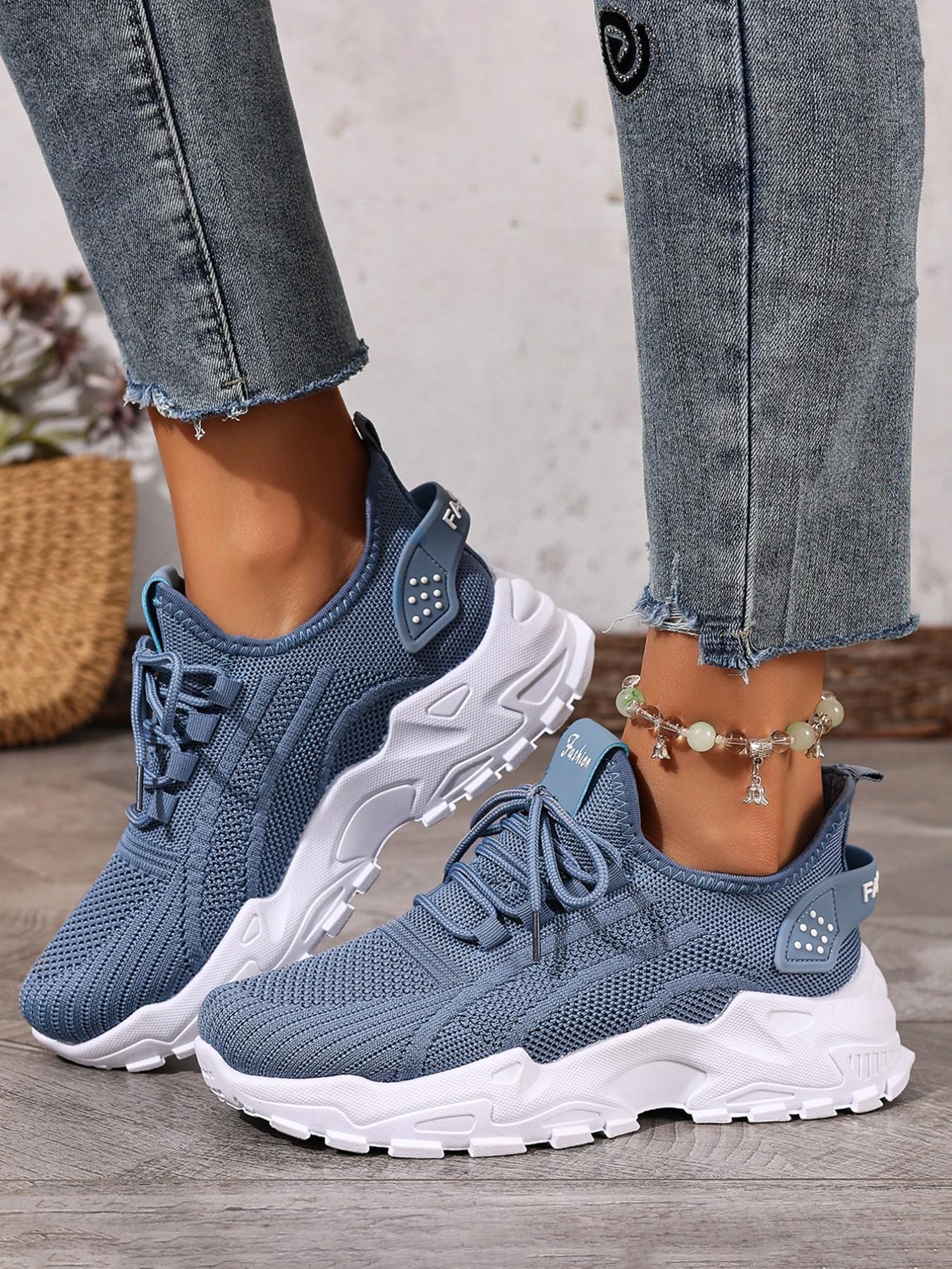 Women's New Casual Sports Shoes, Large Size Lightweight Soft Sole Anti-Slip Comfort Low Top Lace-Up, Perfect for Travel Shopping Garden Beach Activities Walking Shoes