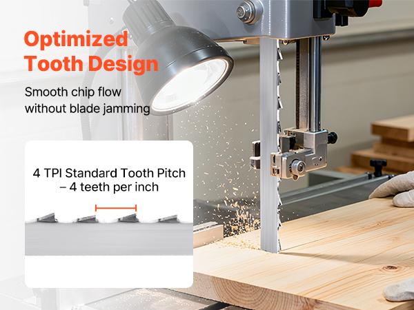 VEVOR Bandsaw Blade, 72 Inch Length, 4 TPI Band Saw Blade with 18 HRC Hardened Sharp Teeth, SK5 High-Strength Carbon Steel, 0.5 Inch Width, Replacement for Major Woodworking Band Saw Brands, 1 Pack VEVOR Bandsaw Blade, 72 Inch Length, 4 TPI Band Saw Blade with 18 HRC Hardened Sharp Teeth, SK5 High-Strength Carbon Steel, 0.5 Inch Width, Replacement for Major Woodworking Band Saw Brands, 1 Pack