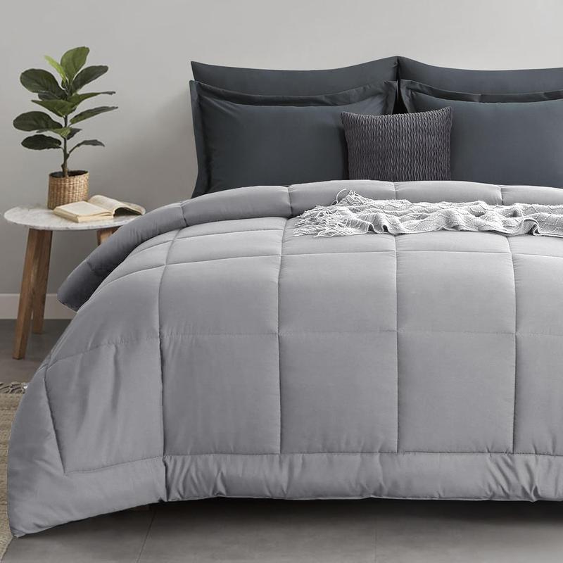 Lightweight 200 Gsm All-Season Cozy Chic Blanket, Ultra Soft Hypoallergenic Microfiber Filling, Ideal Home Bedding for Year-Round Use