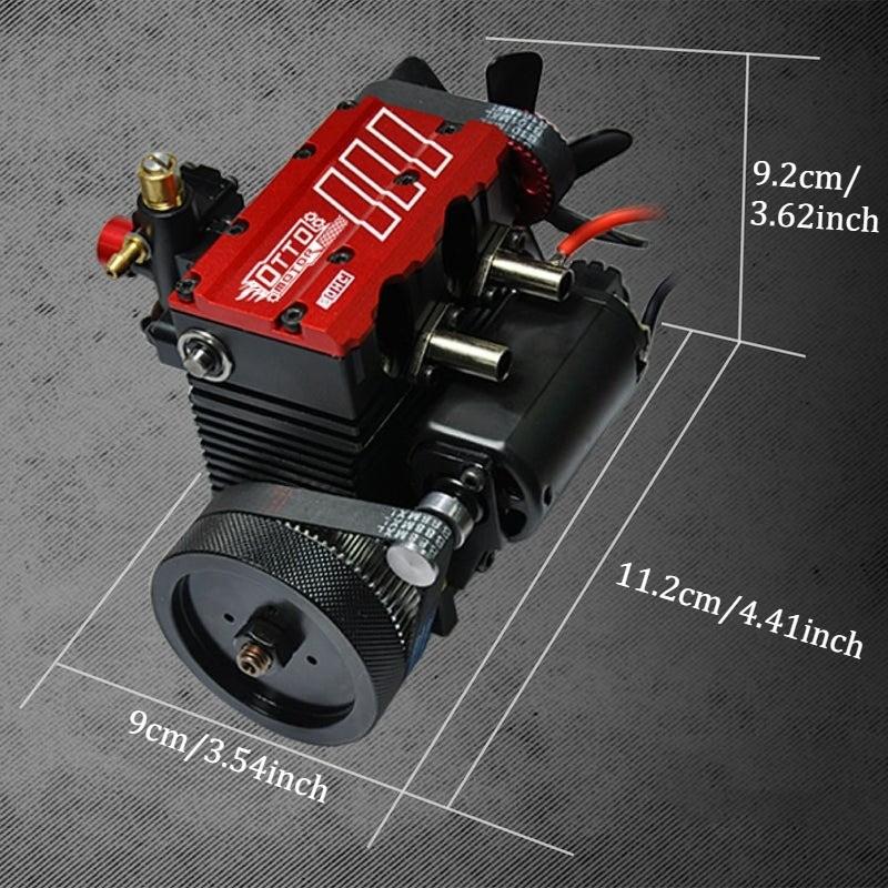 TOYAN SEMTO FS-L200AC ST-NF2 Nitro Engine Model Kit Simulation Mechanical DIY 7cc SOHC Inline 2-Cylinder 4-Stroke Air Cooled for Adults Hobbyists STEM Science Project Gift