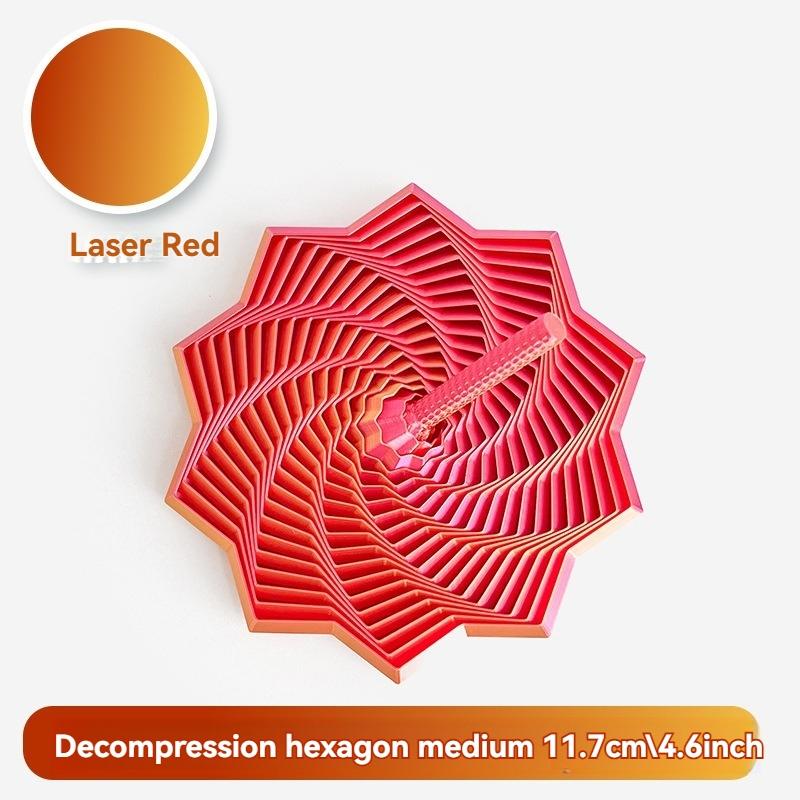 3D Printed Sensory Extension Star Object, Expandable Fractal Hexagon Handle, Honeycomb Rotating Spiral Design, Stress Relief Decoration, Perfect Gift for Adults, Stress Relief Fidget