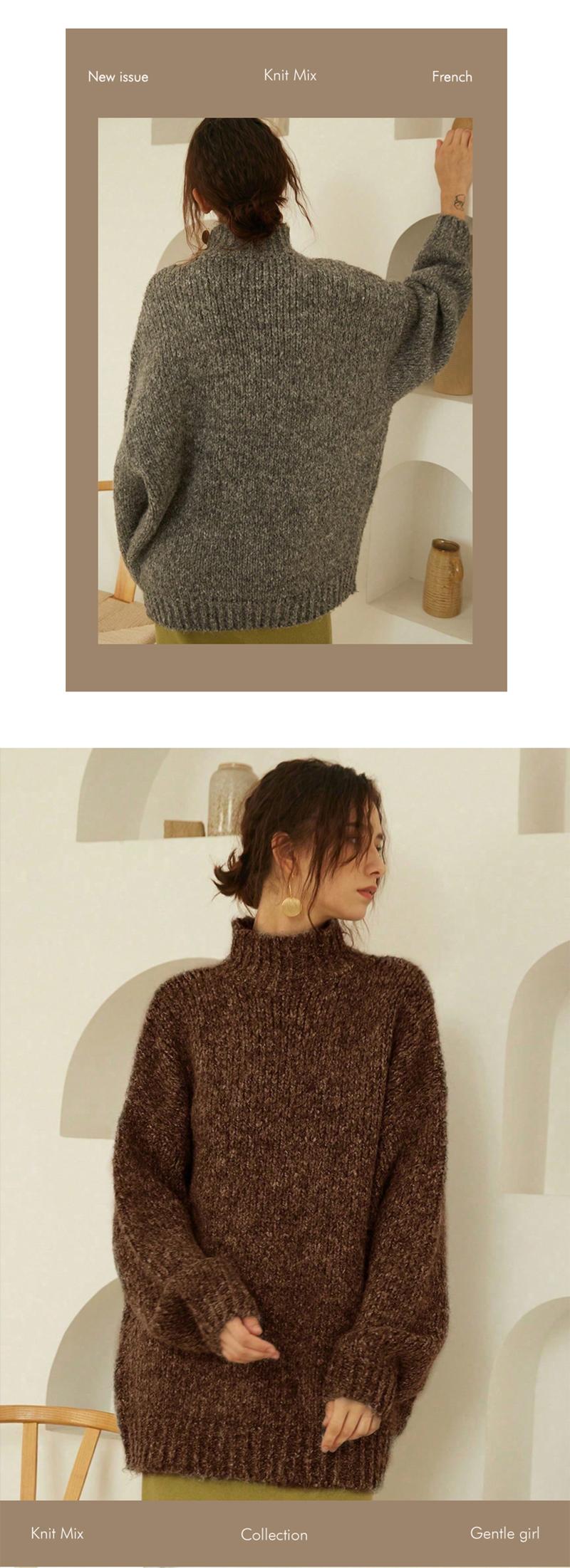 Women's Solid Drop Shoulder Knit Sweater, Casual Long Sleeve Jumper for Fall, Fashion Ladies' Knitwear for Daily Wear
