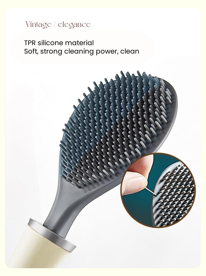 UFORU Toilet Brush and Holder Set, Set of 1 Wall Mounted Long Handled Toilet Brush and Holder. Home Essentials Bathroom Accessories, Bathroom Cleaning Tools, Home Cleaning Supplies Silicone