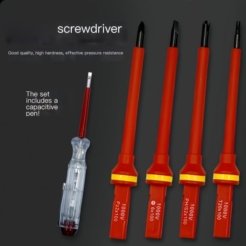 A 13pcs Screwdriver Set Including Phillips And Flathead Screwdrivers, Along with a Repair Tool Kit