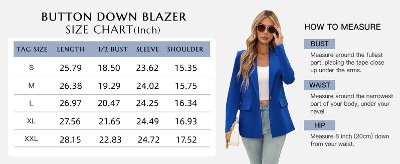 Goranbon Womens Casual Long Sleeve Blazers Solid Color Knit Blazer Work Office Button Down Blazer Jacket Formal Womenswear Goranbon Womens Casual Long Sleeve Blazers Solid Color Knit Blazer Work Office Button Down Blazer Jacket Formal Womenswear