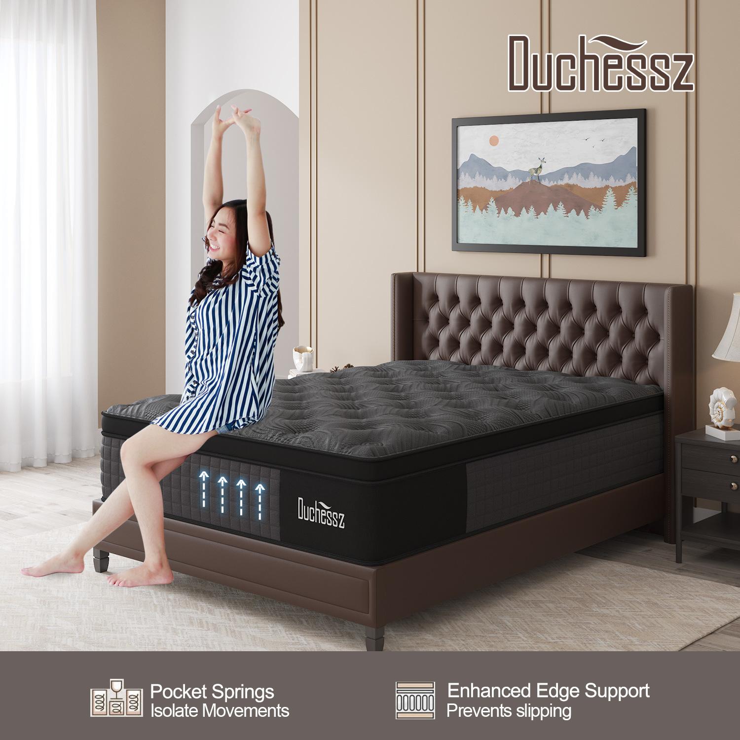 Duchessz 10"12"14" Twin Full Queen King Size Mattress in a Box Hybrid Spring Memory Foam