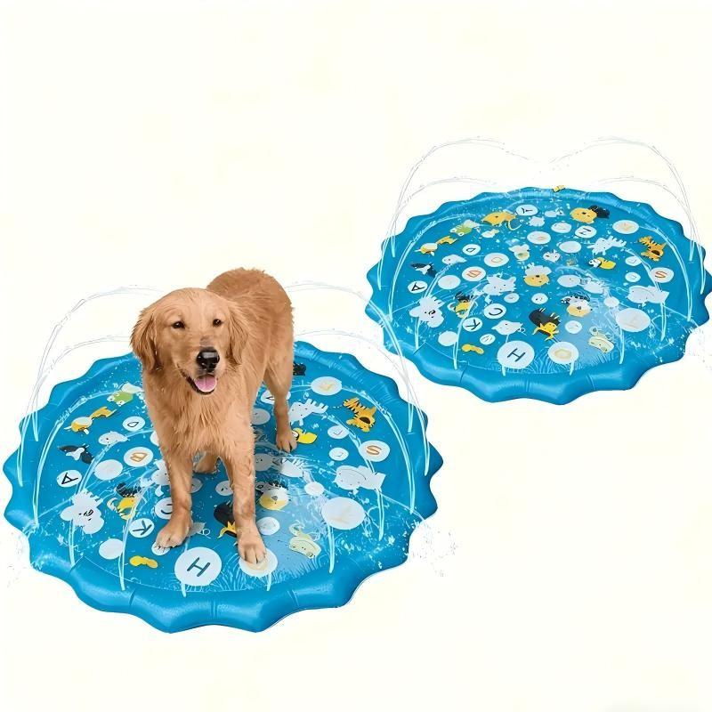 Pet Splash Sprinkler Pad for Dogs & Cats, Summer Outdoor Cooling Water Play Mat