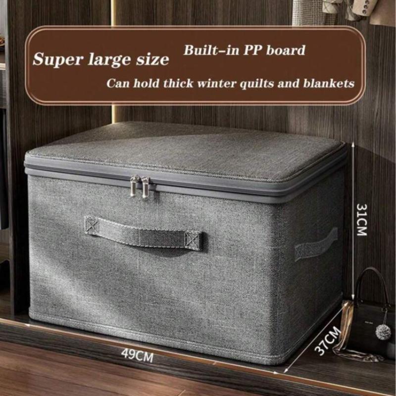 Foldable Ion Storage Box, Waterproof Organizer, Bedding Folder, Foldable Storage Box, Suitable for Closet, Bedroom, Kitchen, Books