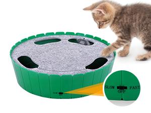 Pawaboo 4 Holes Whack-a-mole Electric Cat Toy, Interactive Cat Toy with Running Mouse, Pop and Play Hide Seek Cat Toy,Pet Supplies
