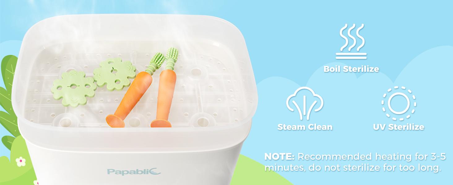 Papablic Baby Carrot Teether Toothbrush 6-12 Months, 360° Silicone Teether Toy with Suction Base, Newborn Sensory Teething, Reduce Drool & Teething Pain, FDA-Compliant & Dentist Approved, Toddler Christmas Gifts